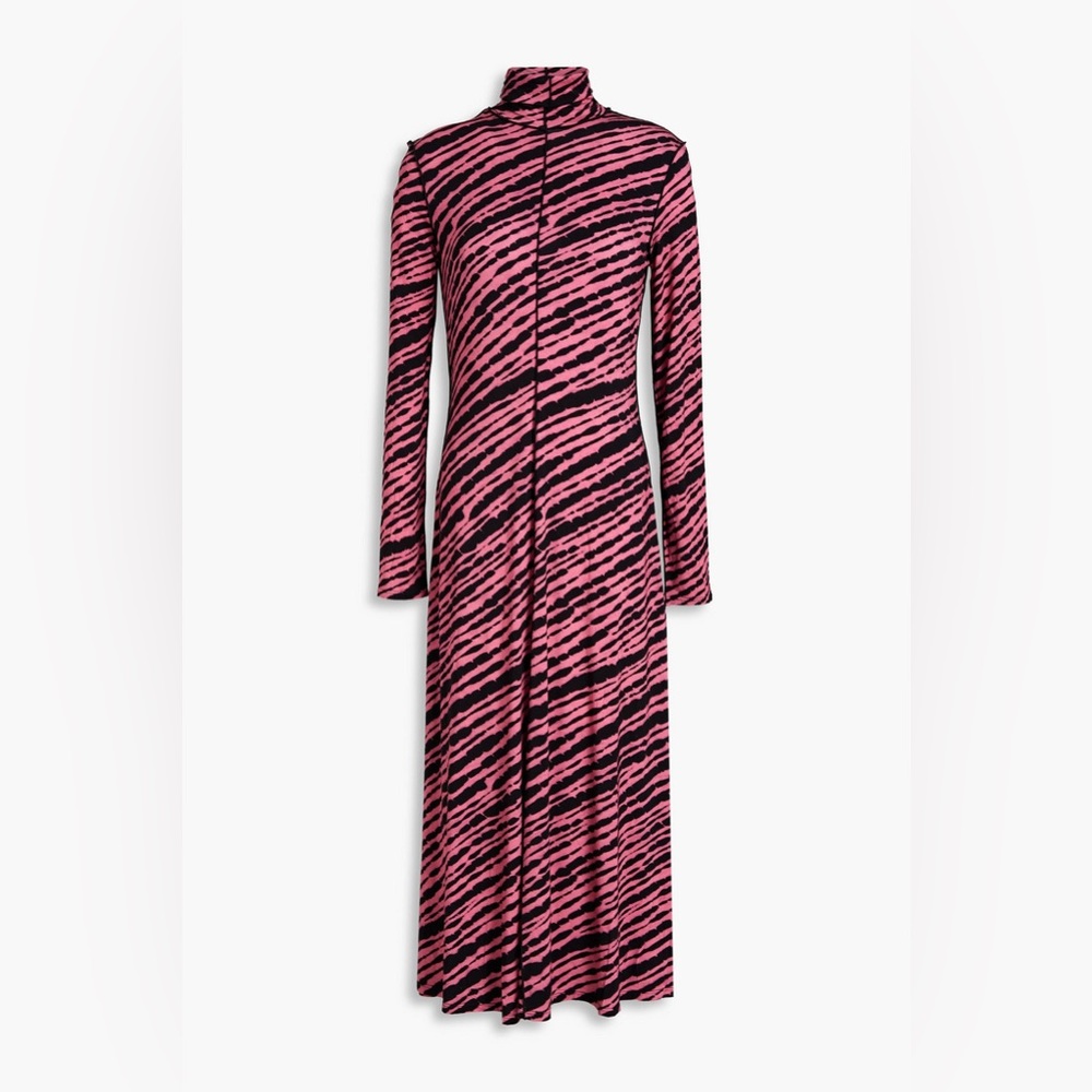 PROENZA SCHOULER
Zebra-print stretch-jersey turtleneck midi dress